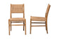 bali & pari Alva Paper Loom Woven 2-Piece Dining Chair Set - Handwoven Side Chair with Mahogany Wood Frame for Kitchen or Dining Room