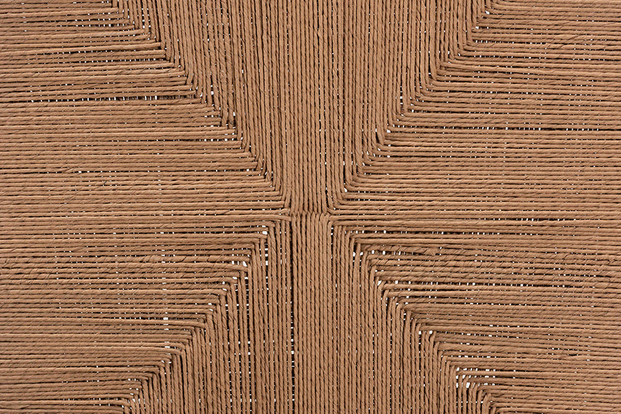 bali & pari Alva Paper Loom Woven 2-Piece Dining Chair Set - Handwoven Side Chair with Mahogany Wood Frame for Kitchen or Dining Room
