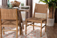 bali & pari Alva Paper Loom Woven 2-Piece Dining Chair Set - Handwoven Side Chair with Mahogany Wood Frame for Kitchen or Dining Room