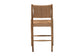 bali & pari Alva Paper Loom Woven Counter Stool - Handwoven Accent Stool with Mahogany Wood Frame for Kitchen Island or Lounge