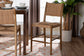 bali & pari Alva Paper Loom Woven Counter Stool - Handwoven Accent Stool with Mahogany Wood Frame for Kitchen Island or Lounge
