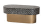 bali & pari Emery Capiz Shell Coffee Table - Mother of Pearl Oval Accent Table with Geometric Pattern and Pedestal Base for Living Room or Lounge Space