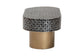 bali & pari Emery Capiz Shell Coffee Table - Mother of Pearl Oval Accent Table with Geometric Pattern and Pedestal Base for Living Room or Lounge Space