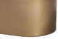 bali & pari Emery Capiz Shell Coffee Table - Mother of Pearl Oval Accent Table with Geometric Pattern and Pedestal Base for Living Room or Lounge Space