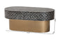 bali & pari Emery Capiz Shell Coffee Table - Mother of Pearl Oval Accent Table with Geometric Pattern and Pedestal Base for Living Room or Lounge Space