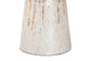 bali & pari Beile Capiz Shell Pedestal End Table - Mother of Pearl Scalloped Accent Table with Textured Inlay Surface for Living Room or Lounge Space