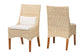 bali & pari Haybourne Natural Rattan 2-Piece Dining Chair Set - Handwoven Wicker Accent Seating with Wingback Frame for Kitchen or Dining Room