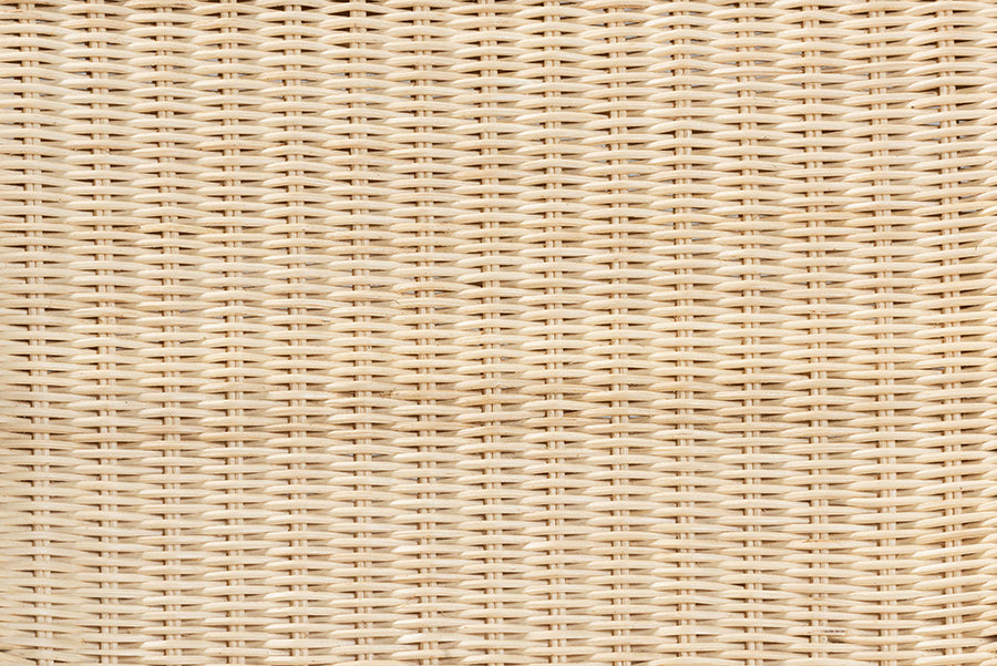 bali & pari Haybourne Natural Rattan 2-Piece Dining Chair Set - Handwoven Wicker Accent Seating with Wingback Frame for Kitchen or Dining Room