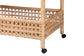 bali & pari Alaina Natural Rattan Kitchen Cart - 2-Tier Handwoven Wicker Storage Trolley with Handle for Kitchen or Lounge