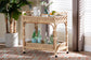 bali & pari Carole Natural Rattan Kitchen Cart - 2-Tier Handwoven Wicker Storage Trolley with Raised Borders for Kitchen or Lounge
