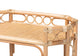 bali & pari Rene Natural Rattan Kitchen Cart - 2-Tier Handwoven Wicker Storage Trolley with Handle for Kitchen or Lounge