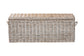 bali & pari Clarette Whitewashed Rattan Storage Bench - Handwoven Wicker Storage Trunk with Lift-Top Lid, Boho Coastal Seating for Living Room, Bedroom, or Entryway