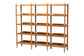Baxton Studio Lucera Bobbin 5-Tier Display Shelf, Oak Brown