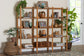 Baxton Studio Lucera Bobbin 5-Tier Display Shelf, Oak Brown
