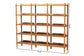Baxton Studio Lucera Bobbin 5-Tier Display Shelf, Oak Brown