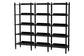 Baxton Studio Lucera Bobbin 5-Tier Display Shelf, Black