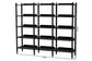 Baxton Studio Lucera Bobbin 5-Tier Display Shelf, Black