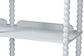 Baxton Studio Lucera Bobbin 5-Tier Display Shelf, White