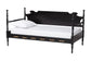 Baxton Studio Gaetano Wood Daybed with Turned Spindle Post, Black, Twin