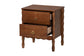 Baxton Studio Seamus 2-Drawer Nightstand with Carved Bobbin Frame