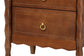 Baxton Studio Seamus 2-Drawer Nightstand with Carved Bobbin Frame
