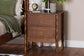 Baxton Studio Seamus 2-Drawer Nightstand with Carved Bobbin Frame