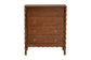 Baxton Studio Seamus 4-Drawer Chest with Carved Bobbin Frame