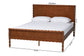 Baxton Studio Seamus Platform Bed with Carved Bobbin Frame, Queen