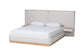 Baxton Studio Jacinta Platform Bed with Floating Nightstands, Queen