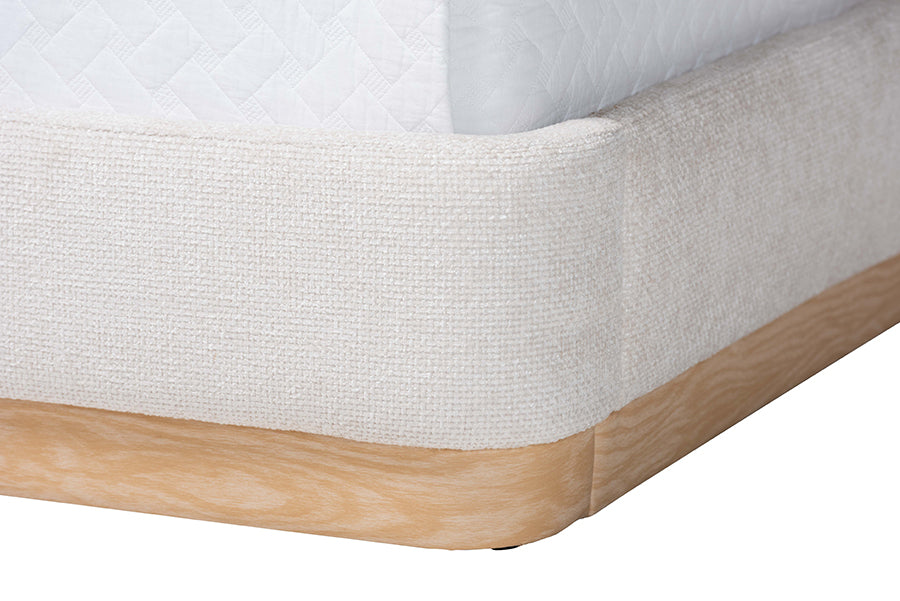 Baxton Studio Jacinta Platform Bed with Floating Nightstands, Queen