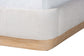 Baxton Studio Aiman Upholstered Platform Bed with Faux Leather Trim, Queen
