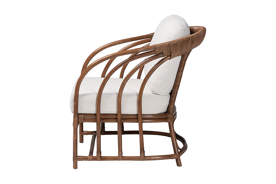 bali & pari Stan Natural Rattan Lounge Chair
