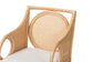 bali & pari Matt Natural Rattan Armchair with Upholstered Seat