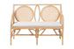 bali & pari Matt Natural Rattan Loveseat with Cane Backrest