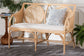 bali & pari Matt Natural Rattan Loveseat with Cane Backrest