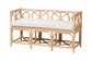 bali & pari Theo Natural Rattan Accent Bench with Removable Cushion