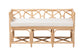 bali & pari Theo Natural Rattan Accent Bench with Removable Cushion