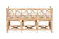 bali & pari Theo Natural Rattan Accent Bench with Removable Cushion