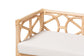 bali & pari Theo Natural Rattan Accent Bench with Removable Cushion