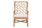 bali & pari Ray Natural Rattan Wingback Armchair with Removable Cushion