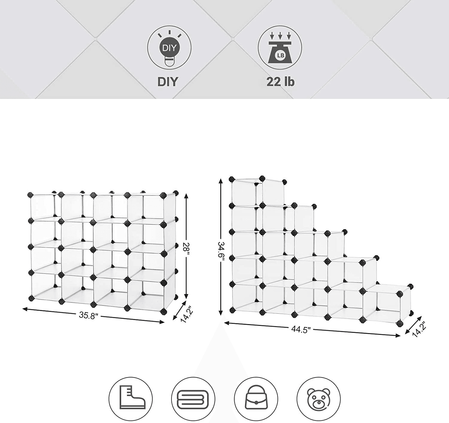15 Cubes Modular Organizer