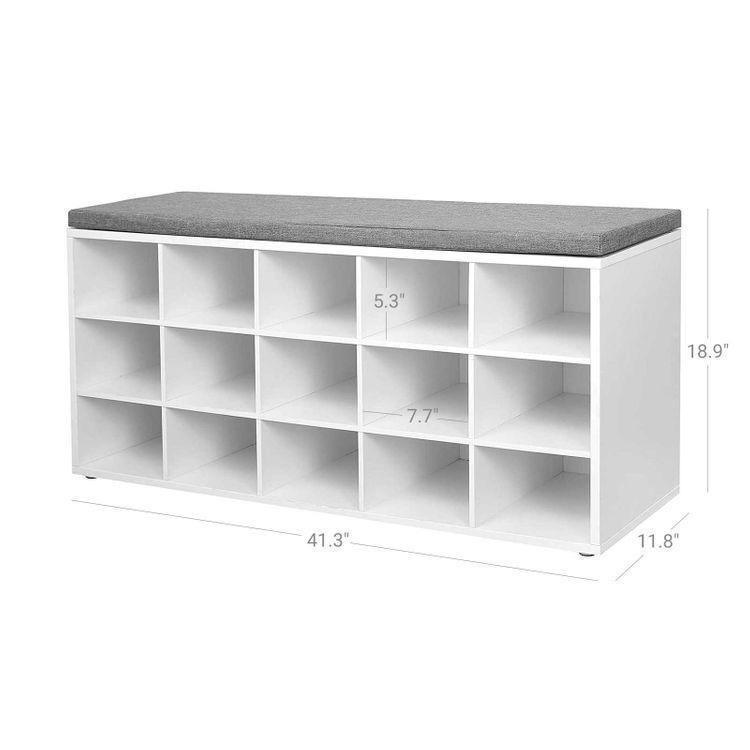 15 Cubes Storage Bench FredCo