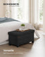 15"D x 30"W x 15.7"H Storage Ottoman Black FredCo