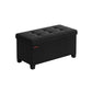 15"D x 30"W x 15.7"H Storage Ottoman Black FredCo