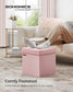 15" x 15" x 15" Foldable Storage Ottoman Bench Jelly Pink FredCo