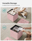 15" x 15" x 15" Foldable Storage Ottoman Bench Jelly Pink FredCo