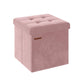 15" x 15" x 15" Foldable Storage Ottoman Bench Jelly Pink FredCo
