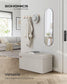 15" x 30" x 15" Foldable Storage Ottoman Bench Cream White FredCo