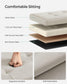 15" x 30" x 15" Foldable Storage Ottoman Bench Cream White FredCo