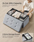 15" x 30" x 15" Foldable Storage Ottoman Bench Dove Gray FredCo